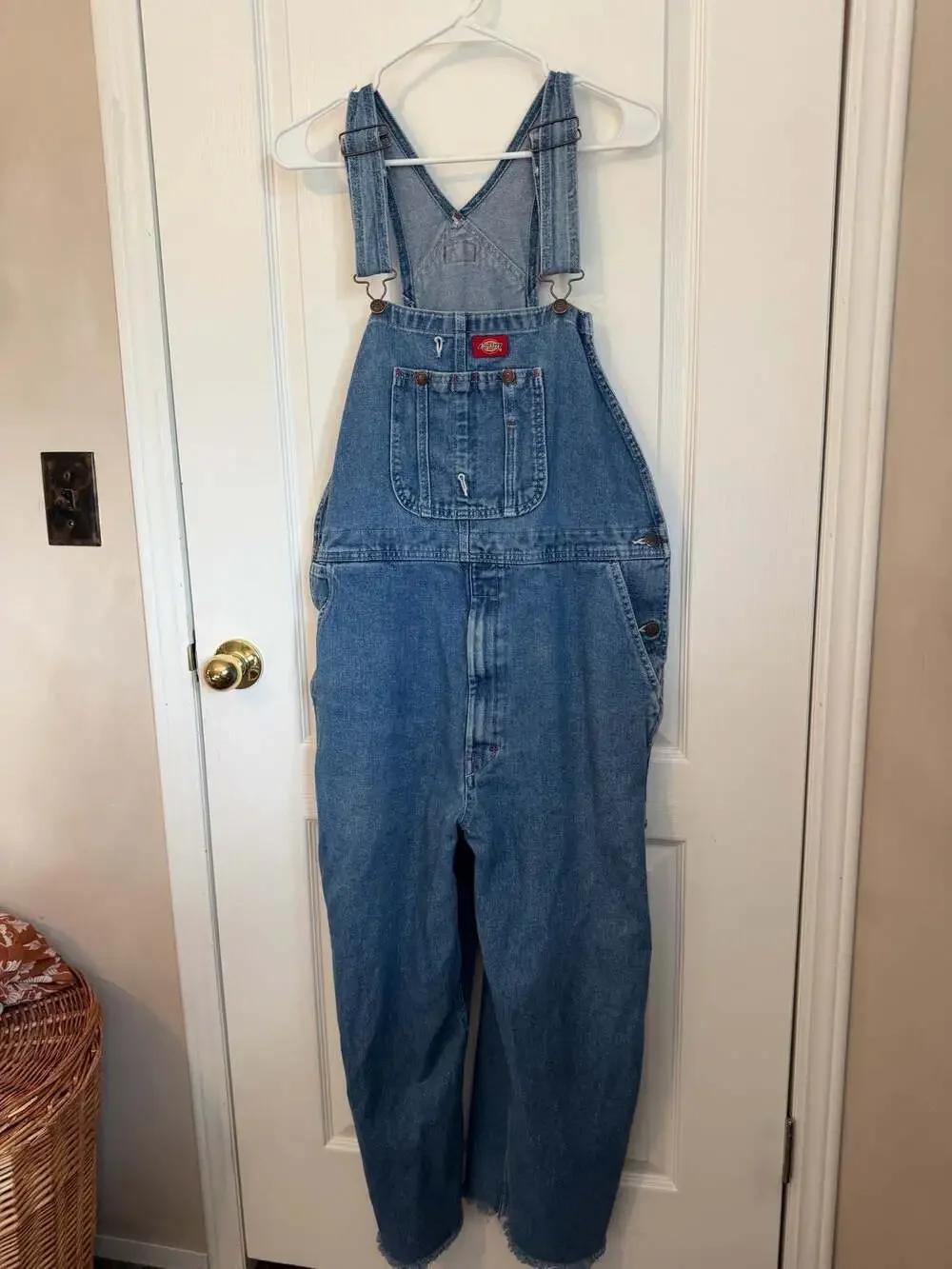 Dickies Stonewashed Indigo Denim Bib Overalls Size 36x22